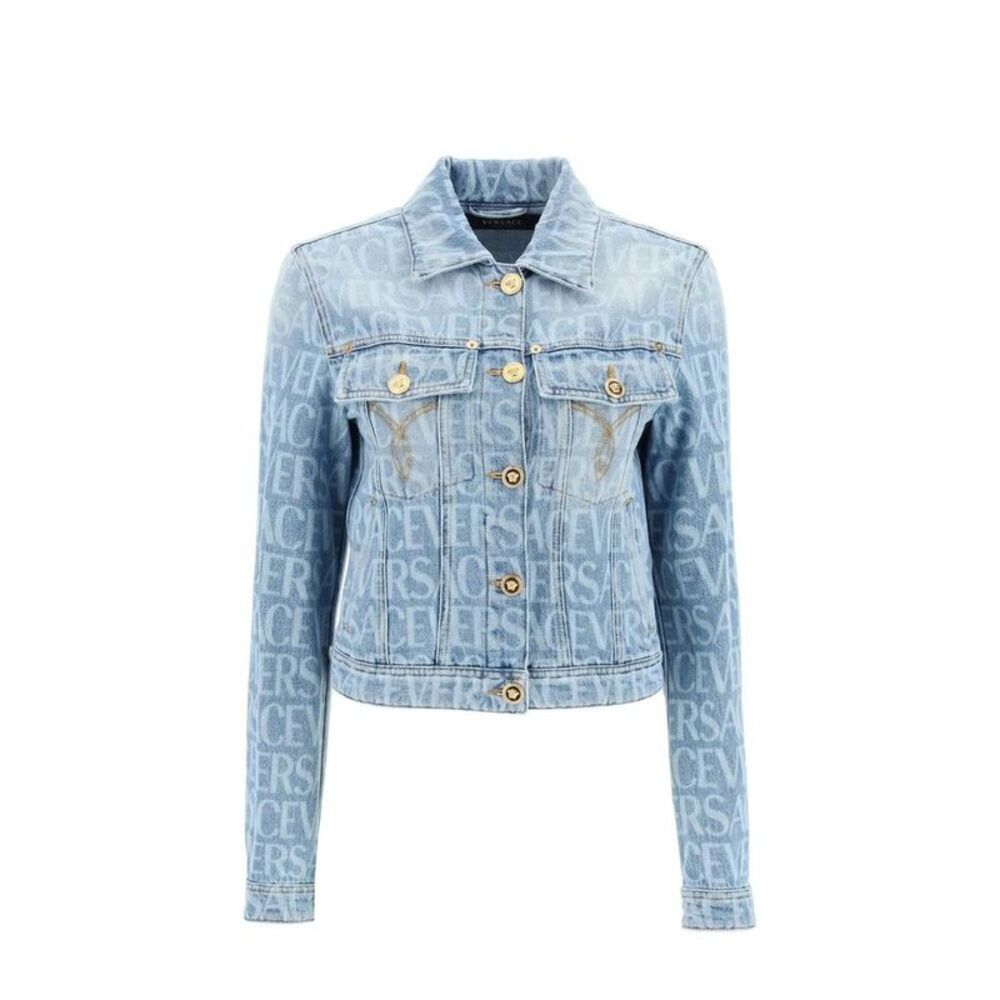 Versace Blue Cotton Denim Women's Jacket